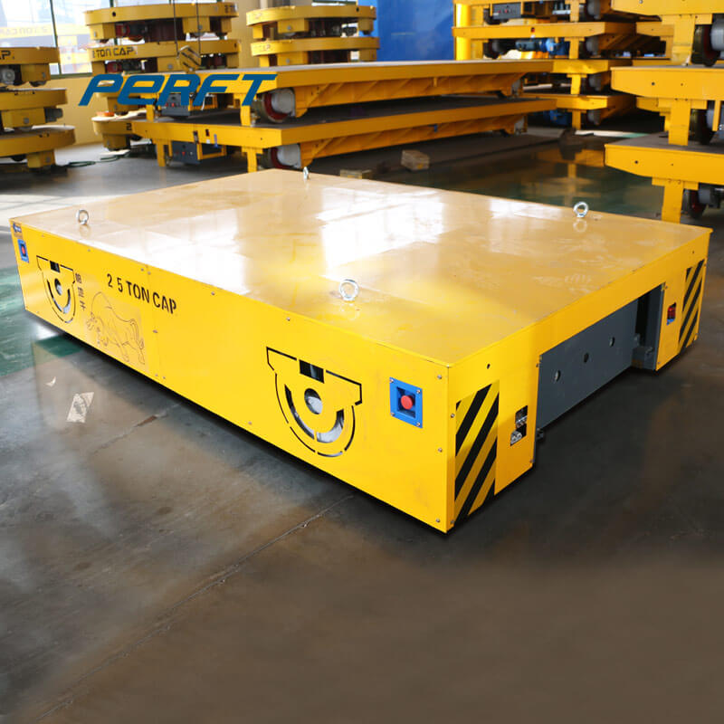 battery operated transfer trolley with flat steel deck 1-300 ton